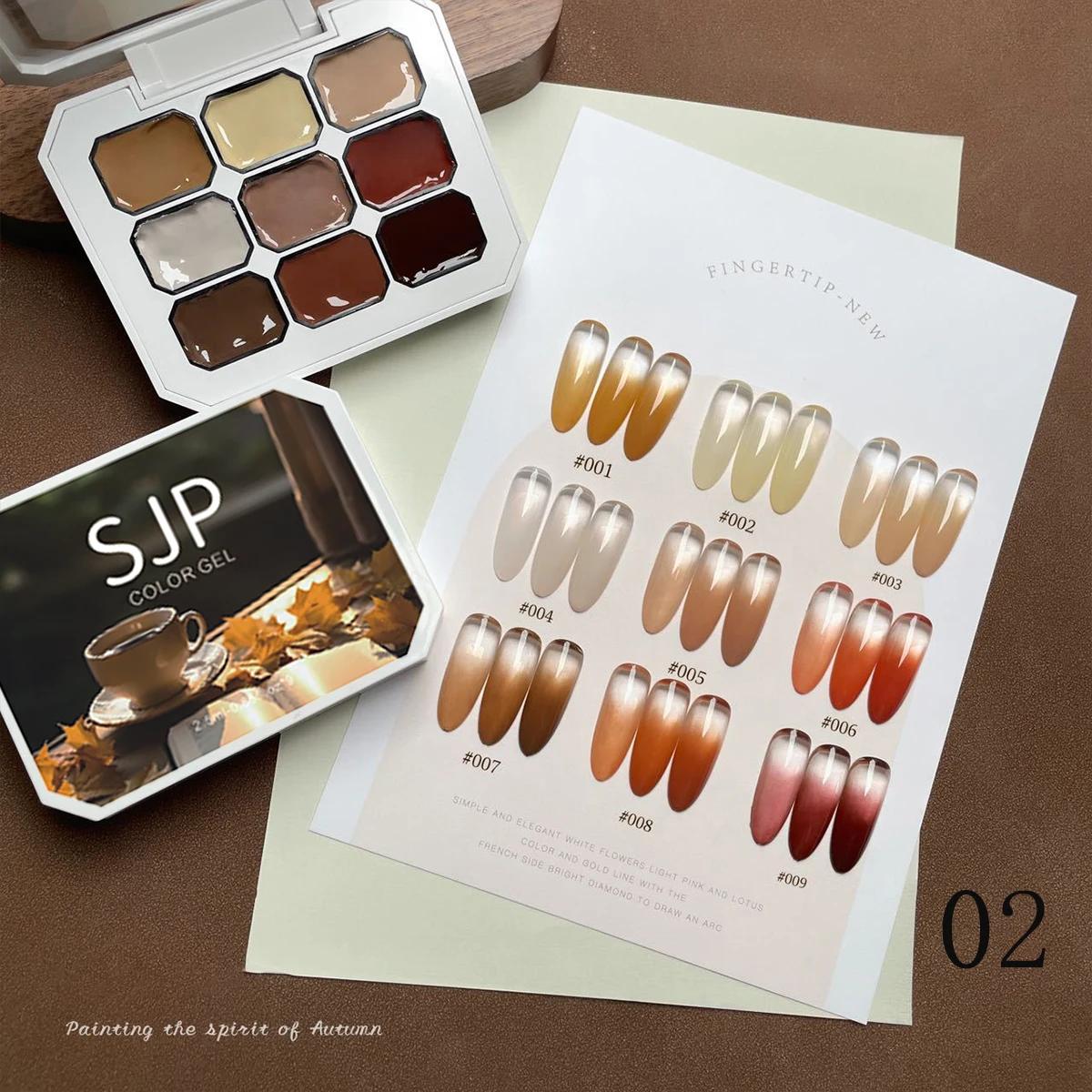 Colle à vernis à ongles de couleur unie, 9 grilles, haute saturation, épais nickel é, création artis