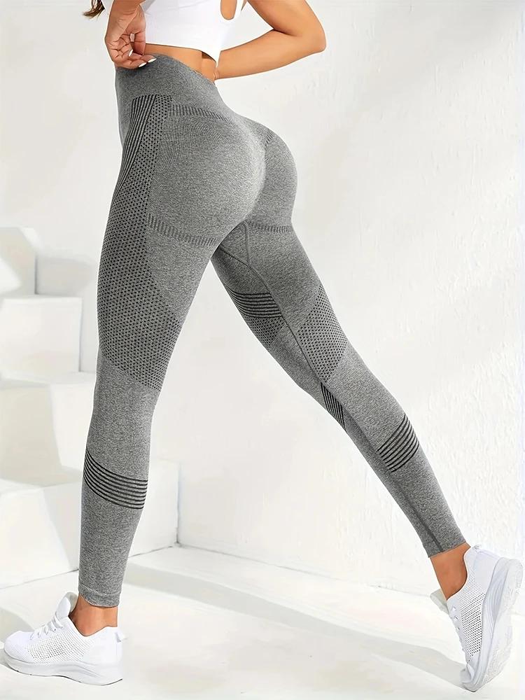 2 pièces Hip Lift Yoga Leggings Exercice taille haute ventre Tuck respirant Hp Lift Pantalon