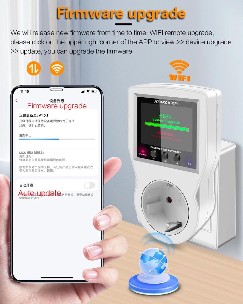 AC 220V Tuya Smart Life WiFi prise numérique fréquence de puissance compteur d'énergie contrôleur de