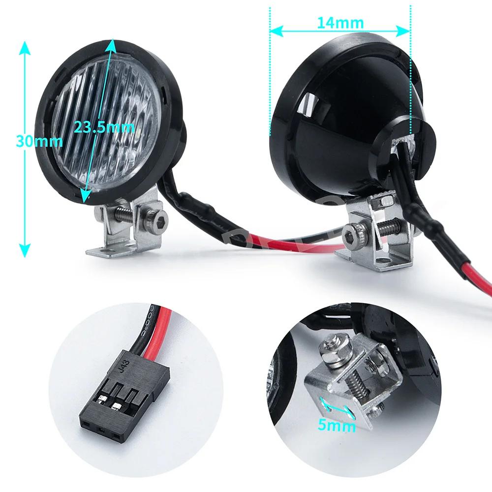 AXSPEED 1 Paire de Phares LED pour Voiture RC, Projecteurs pour TRX4 TRX6 Axial SCX10 Wraith 1/10 Pi