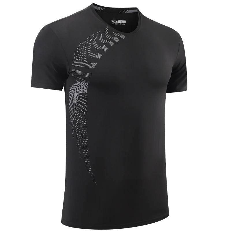 Chemises à manches courtes en nylon pour hommes, séchage rapide, col rond, impression de mode, entra