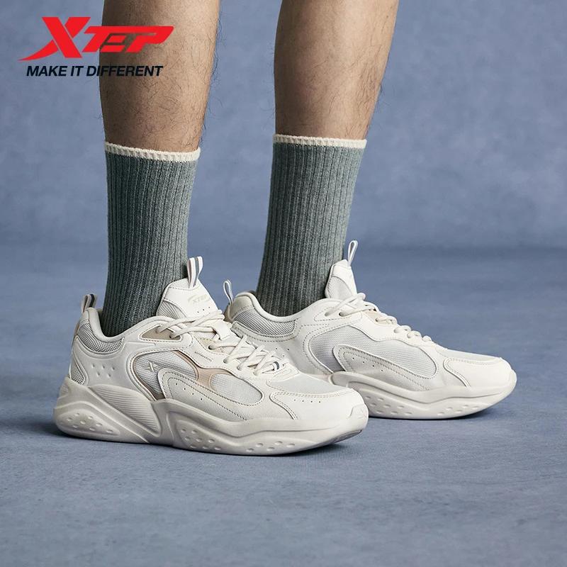 Chaussures Xtep homme été 2025 - Léger maille respirant semelles épaisses rehaussantes style rétro