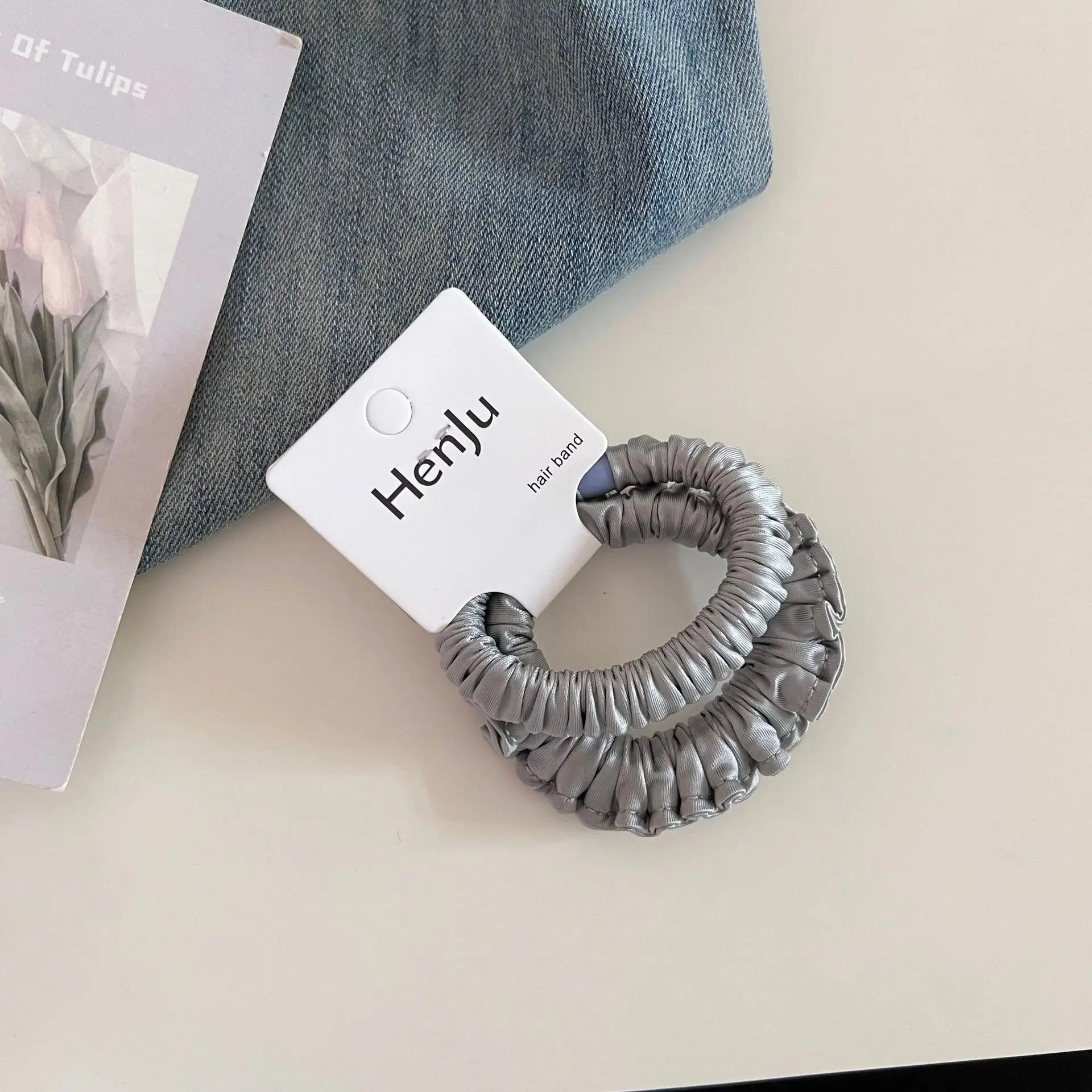 Attaches pour queue de cheval à haute élasticité, paire de liens pour cheveux en satin, bandeaux ant