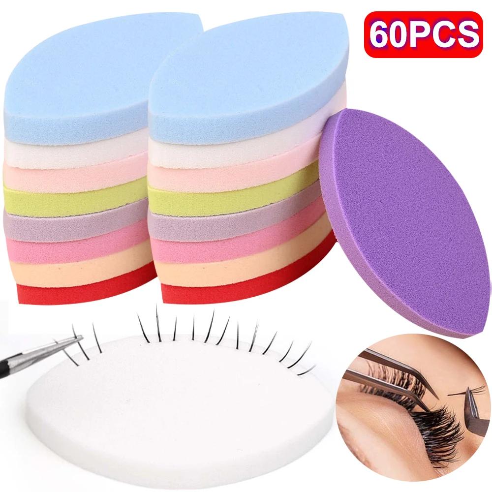 Coussinets de faux-cils en éponge douce, 60 pièces, tableau de cartes pour débutants, cils vaporeux,