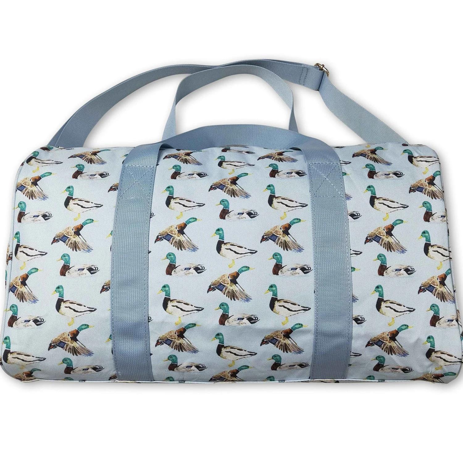 Sac de voyage en toile de coton à rayures avec sangle