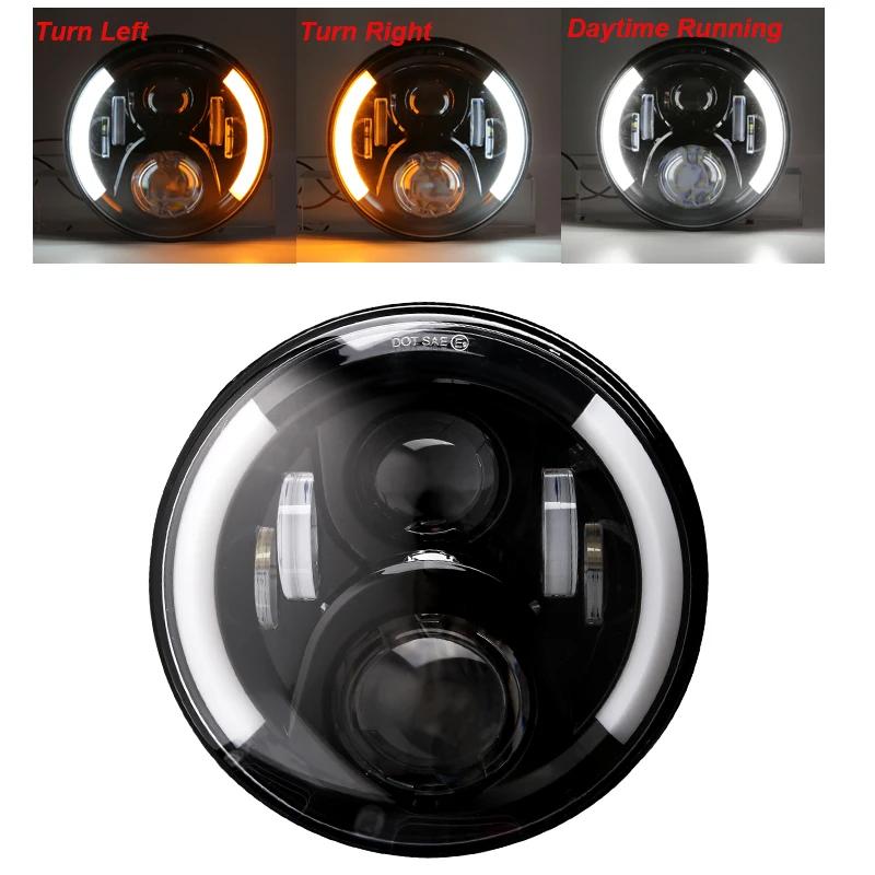 Phare de moto 7 pouces LED pour Harley Touring Ultra classique Electra Street Glide Road King Yamaha