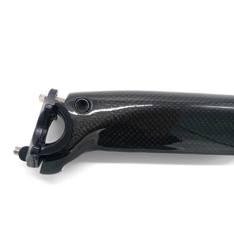 Tige de selle en fibre de carbone 3K, Tube de siège de vélo, noir mat, rouge, sans marque, 27.2/30.8