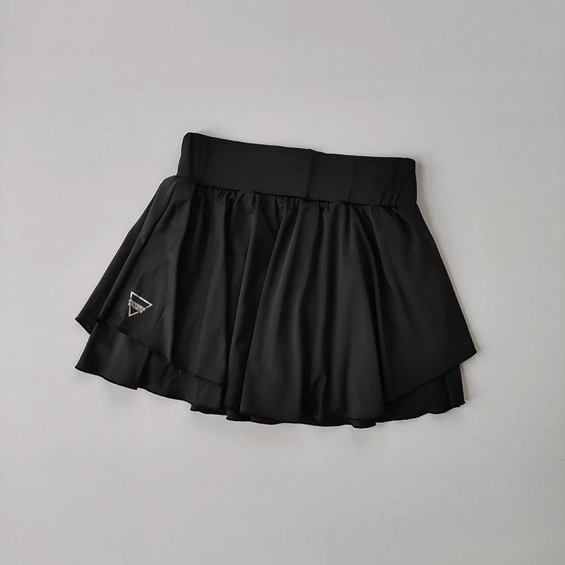 Jupe de sport fausse jupe de course deux pièces pour femmes, séchage rapide, couvrant les hanches, r