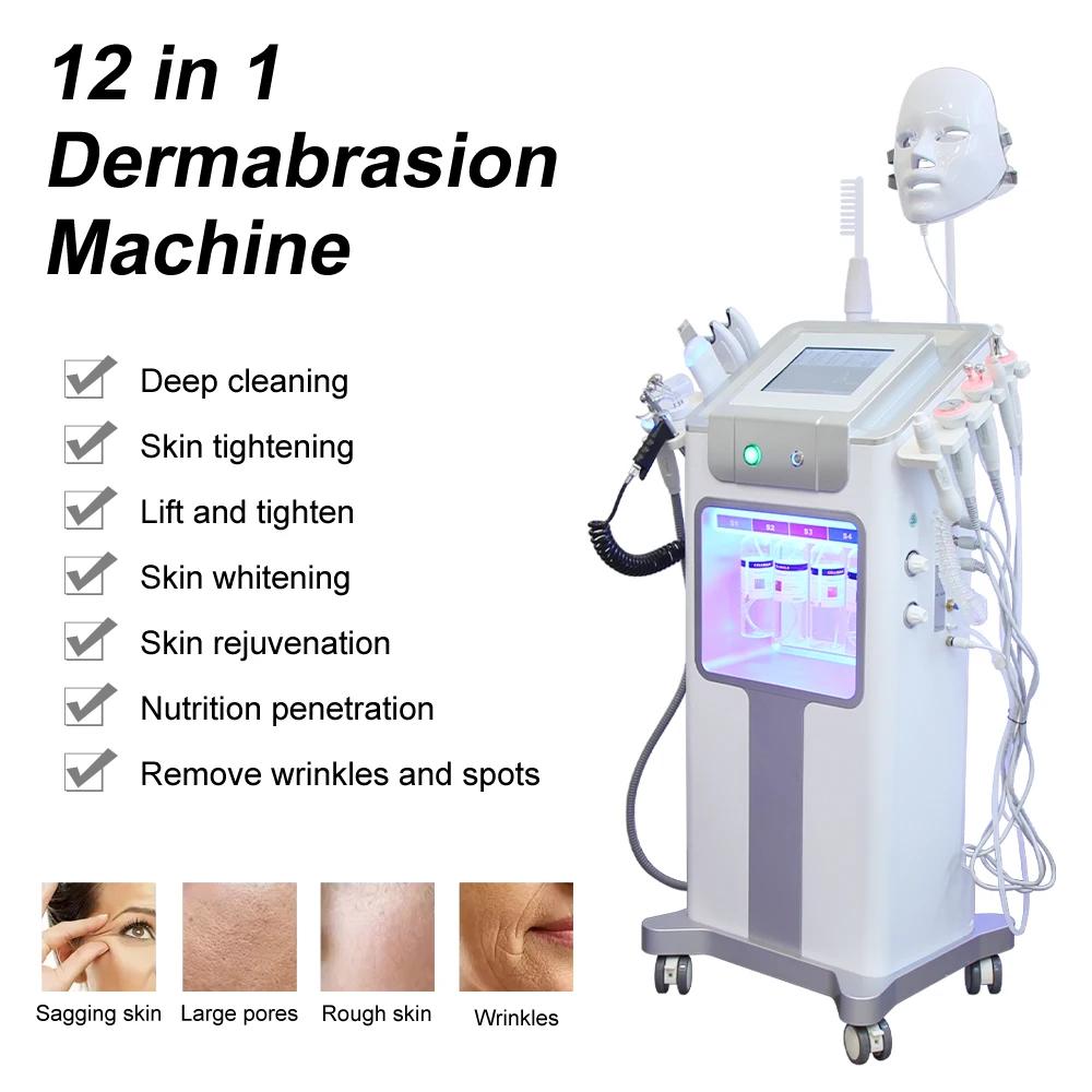 Machine d'hydro-dermabrasion 12 en 1, nettoyage en profondeur, Lifting du visage, Spray d'eau et d'o