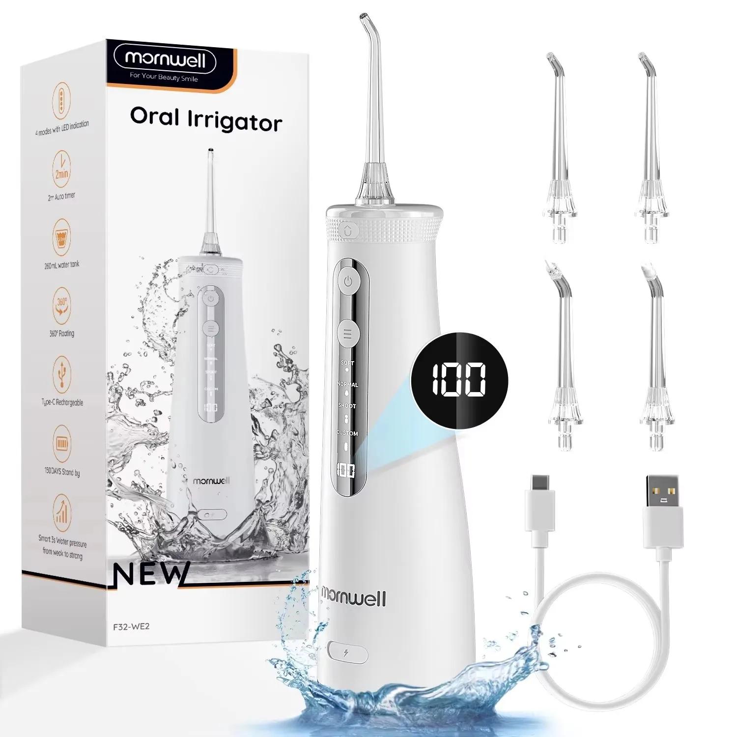 Fil dentaire sans fil avec 4 embouts de Jet, 4 Modes, 260ML, Portable, Rechargeable, étanche IPX7, p