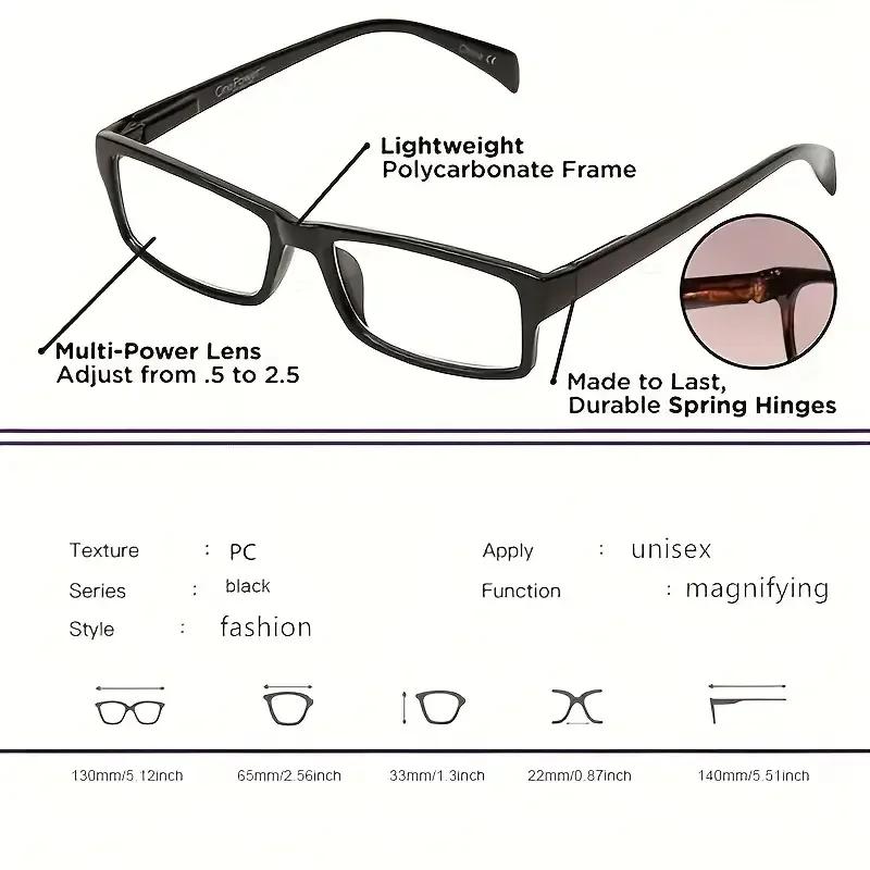 Nouvelles lunettes de lecture multifocales femmes hommes lunettes bifocales à réglage automatique po