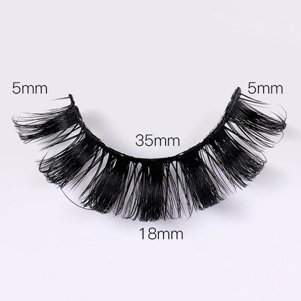 4 paires de cils à bande russe cils de vison moelleux faux cils 3D cils de Volume russe faux cils