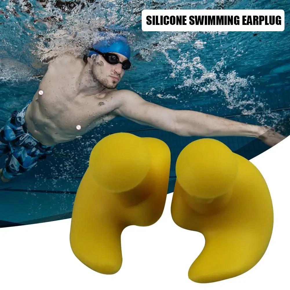 1 paire de bouchons d'oreille souples étanches en Silicone, bouchons d'oreille portables, accessoire