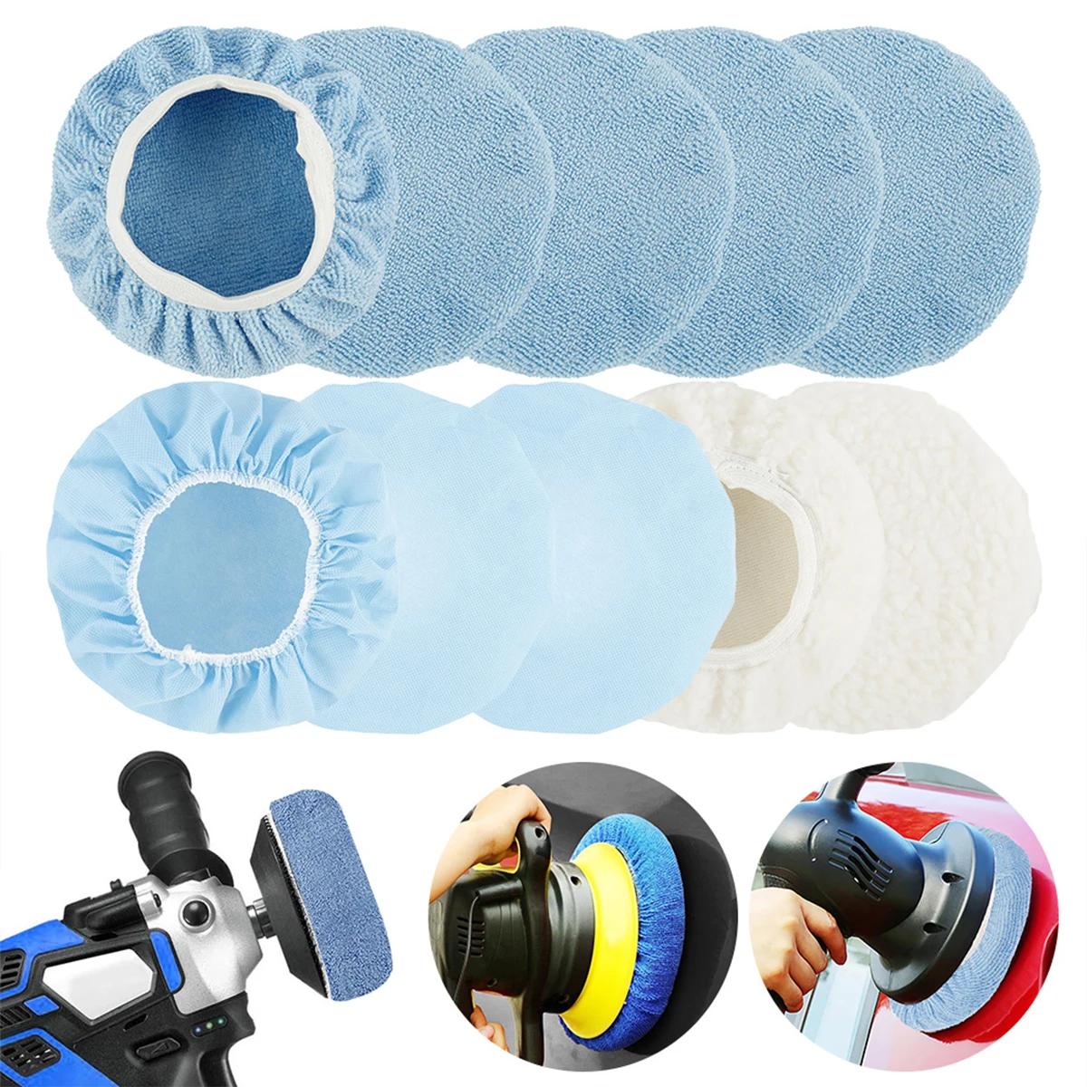 Tampon de polissage pour voiture, 9 à 10 pouces, 10 pièces, pour Bonnet en microfibre douce, pour la