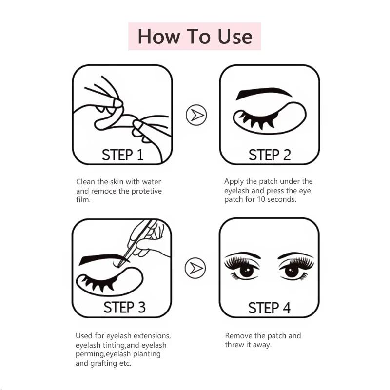 OWOSC 100 pièces patchs de cils en forme de V patchs pour les yeux en Gel Hydrogel vente en gros Ext