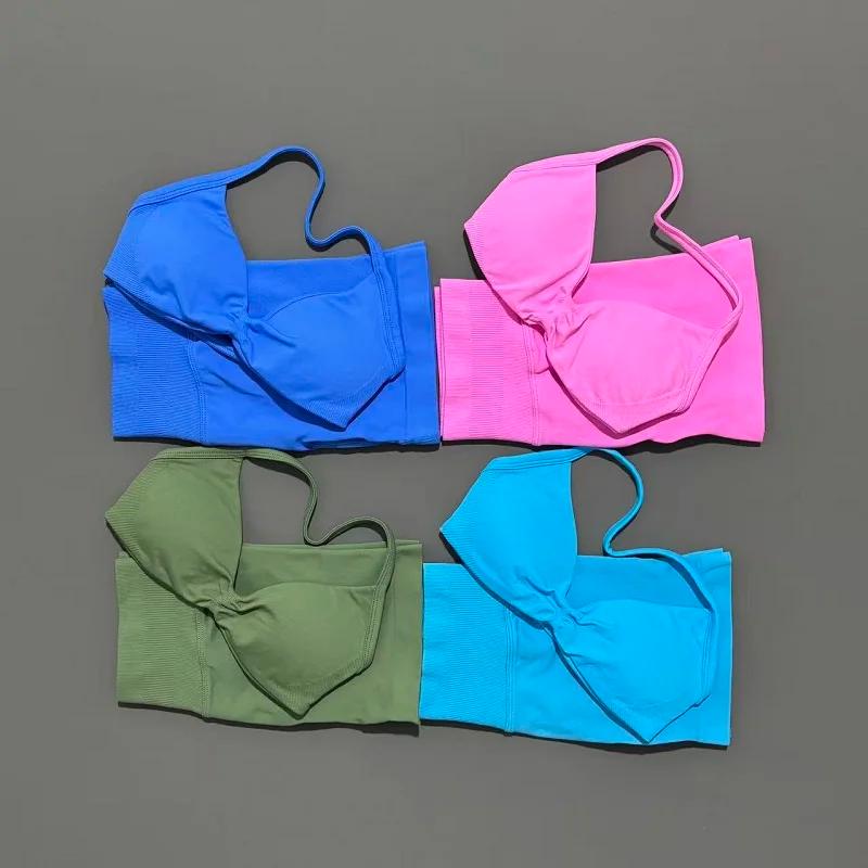 2 pièces Sport ensemble de gymnastique soutien-gorge à bretelles sous-vêtements Yoga court Sport Leg
