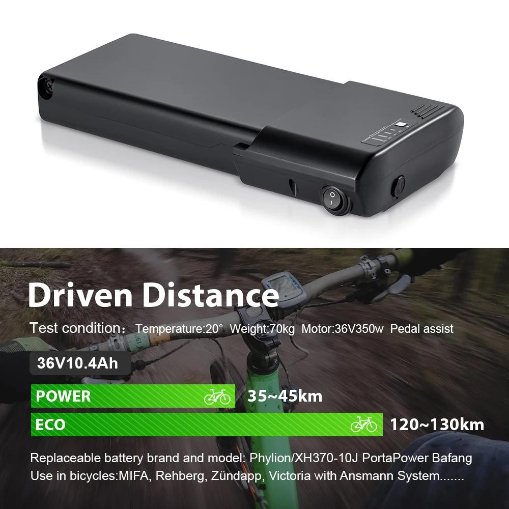 Phylion XH370-10J PortaPower Ebike batterie 36V 10.4Ah 14Ah 18650 batterie de vélo électrique au Lit