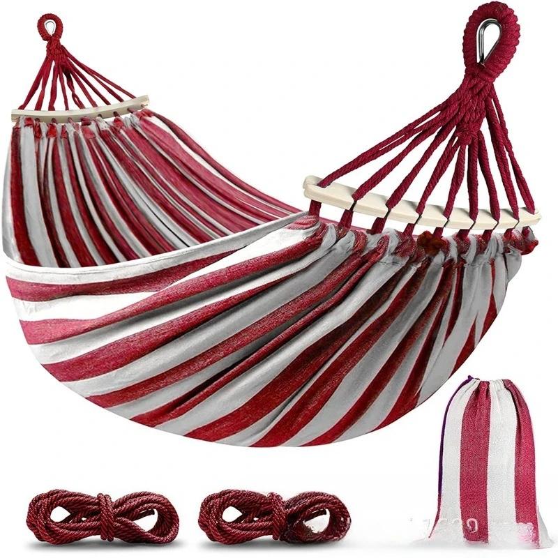 Hamac de Camping en tissu épais et Durable, hamac simple en toile, chaise pivotante de voyage, lit s