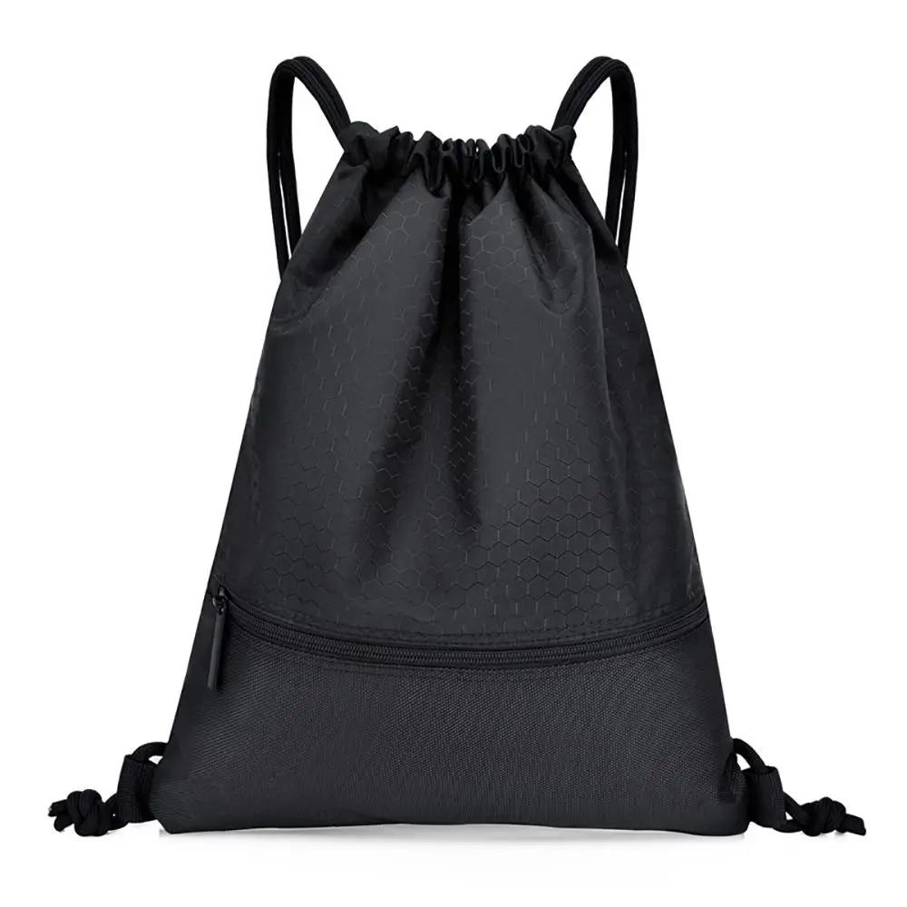 Sac à dos Oxford étanche pliable unisexe, sac à fermeture éclair, poche Wstring, rangement pour casq