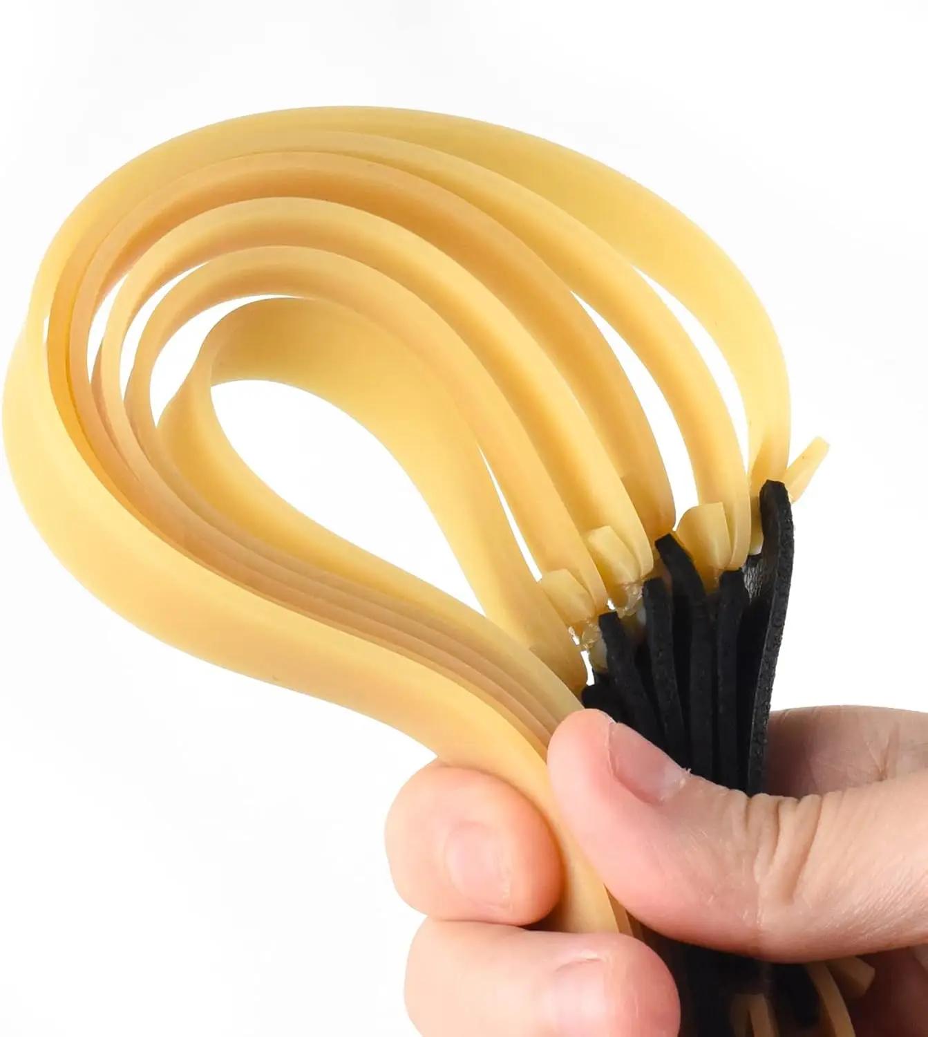 20 pièces épaissi 0.6mm fronde bandes de caoutchouc remplacement plat Latex bande pour fronde tir ch