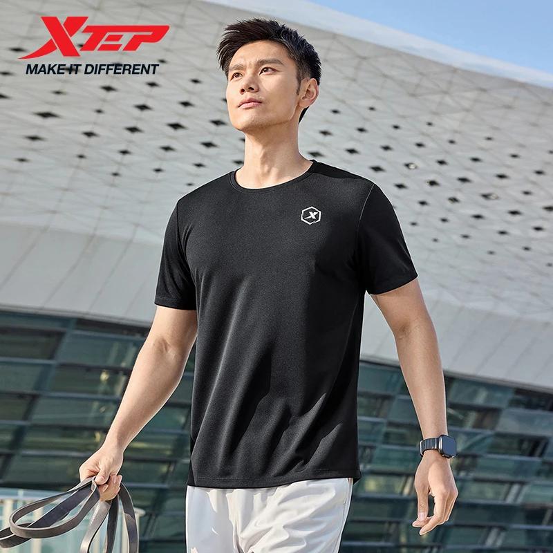 T-shirt sportif Xtep manches courtes pour hommes 2025 - Haut respirant à séchage rapide pour entraînement et extérieur