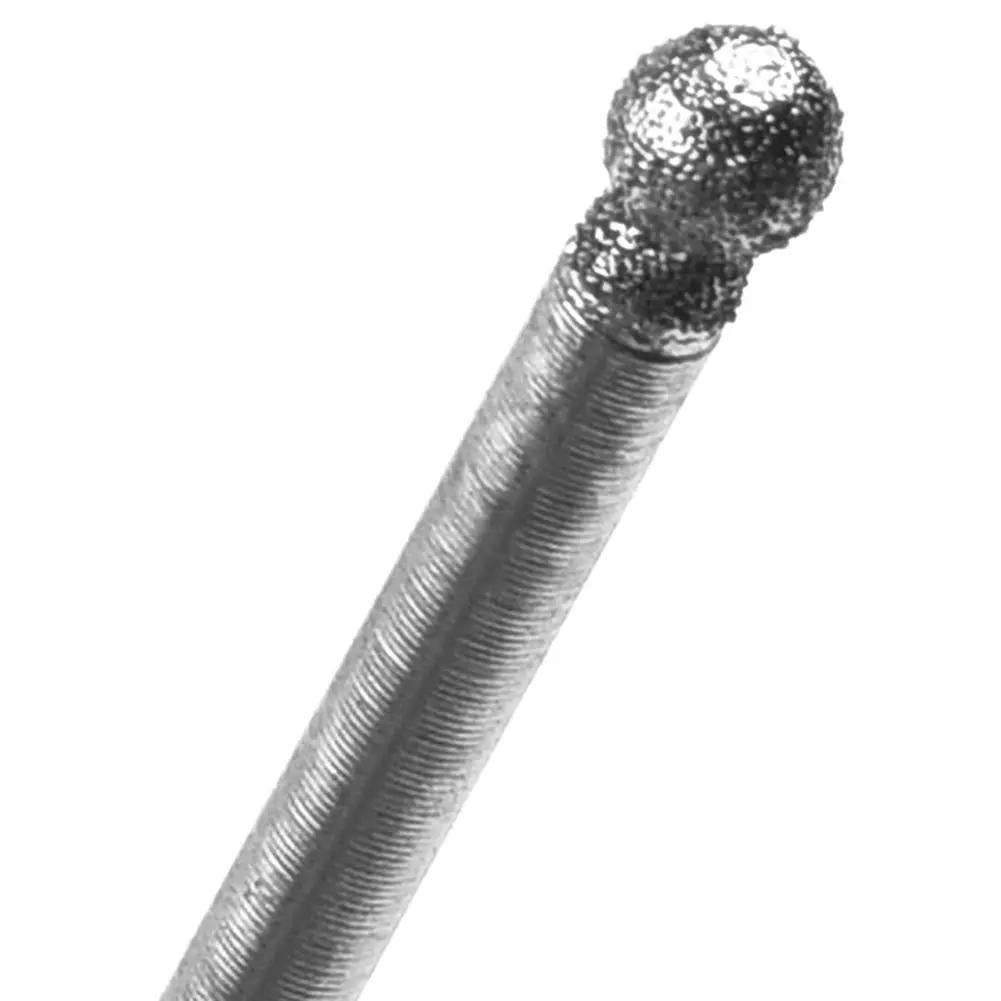 Foret de ponçage rond en diamant de 0.5 à 8mm, 5 pièces, tête de meulage de coupe, tige de 2.35mm po