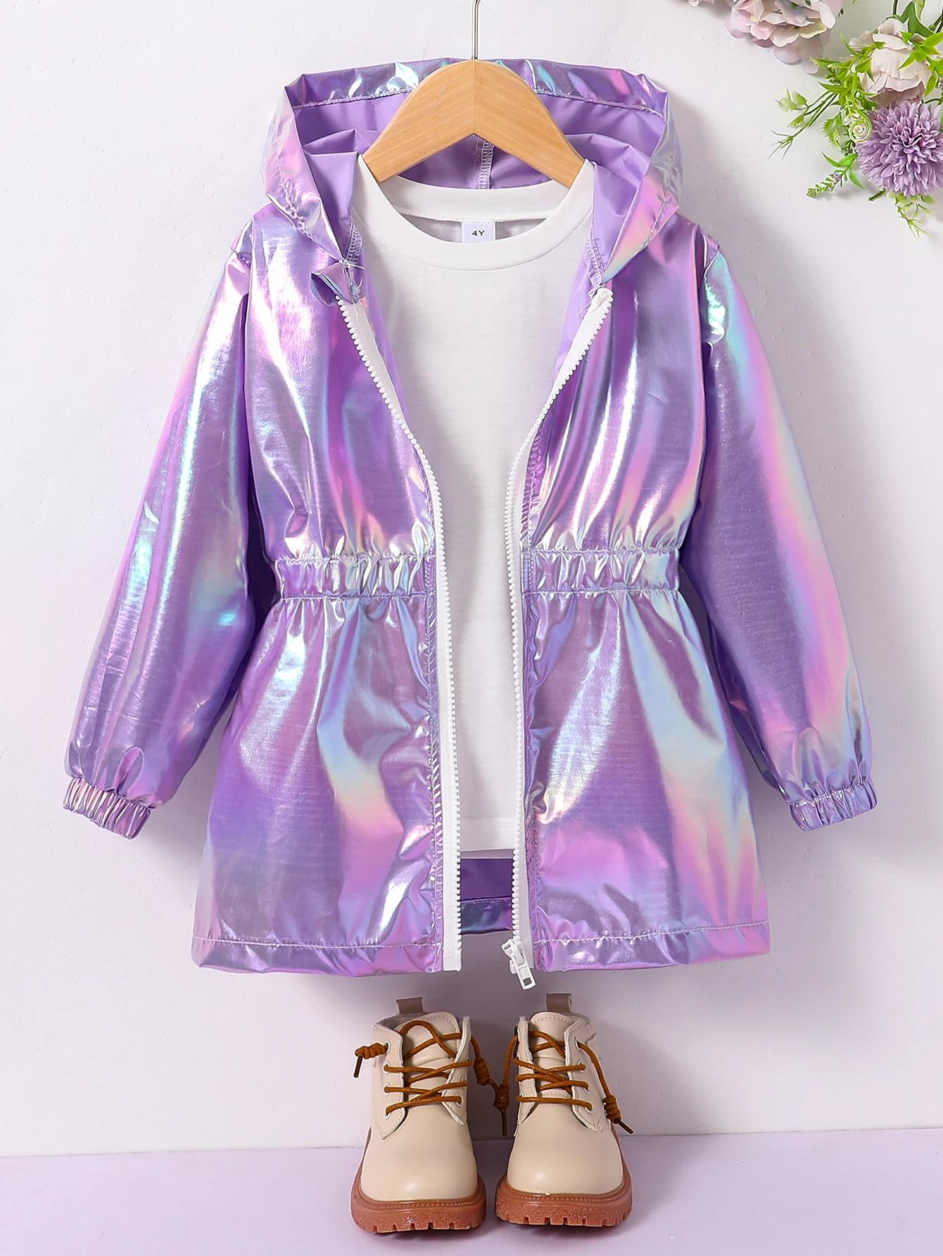 Veste coupe-vent laser pour filles, imperméable multifonctionnel anti-UV avec taille ajustée, style