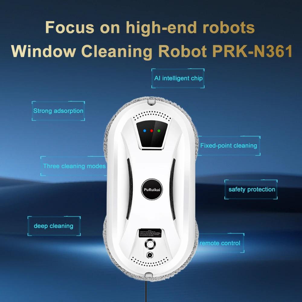 Robot aspirateur ultra fin PuRuiKai, robot nettoyeur de vitres, vitre électrique, limpiacristales, t