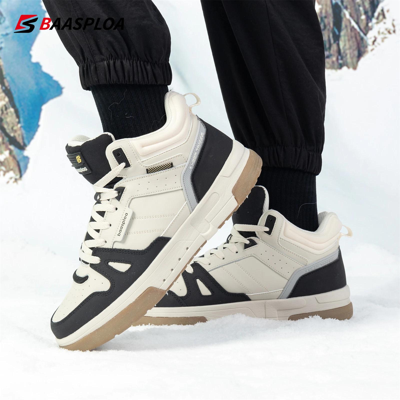 Nouveau Baasploa hommes hiver coton chaussures épaissi chaussures pour hommes en plein air antidérap