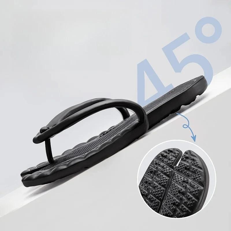 Pantoufles pliantes portables de couleur unie pour hommes et femmes, tongs légères et antidérapantes