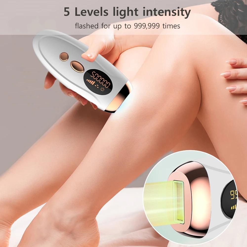 Depilador a laser ipl, remoção de pelos para mulheres, biquíni corporal, facial, 990000 flashes, per