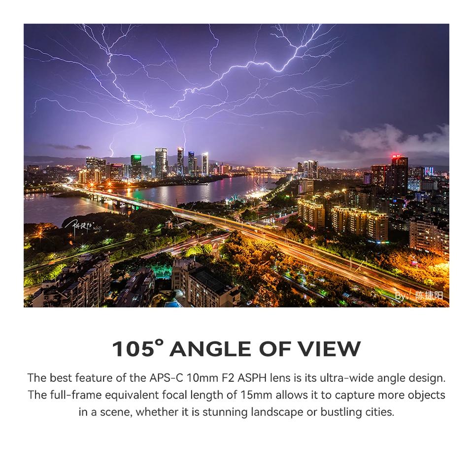 TTArtisan APS-C 10mm F2 ASPH 105 ° Objectif ultra grand angle pour appareil photo photographie Son
