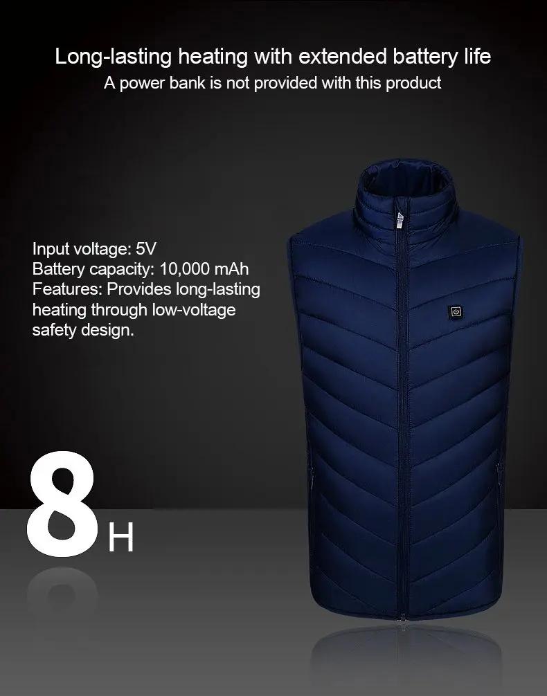 Gilet chauffant Extra Extra Large à 11 zones, manteaux chauffants d'escalade pour femmes, vêtements