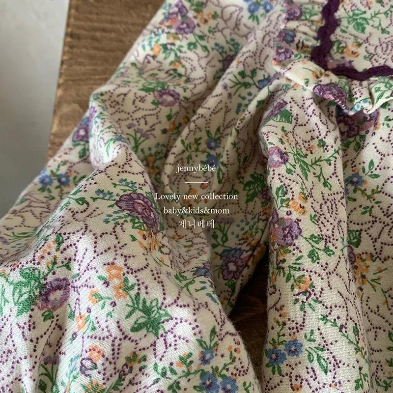Combinaisons pour bébé fille, vêtements de printemps, Vintage, élégant, à volants floraux, manches l