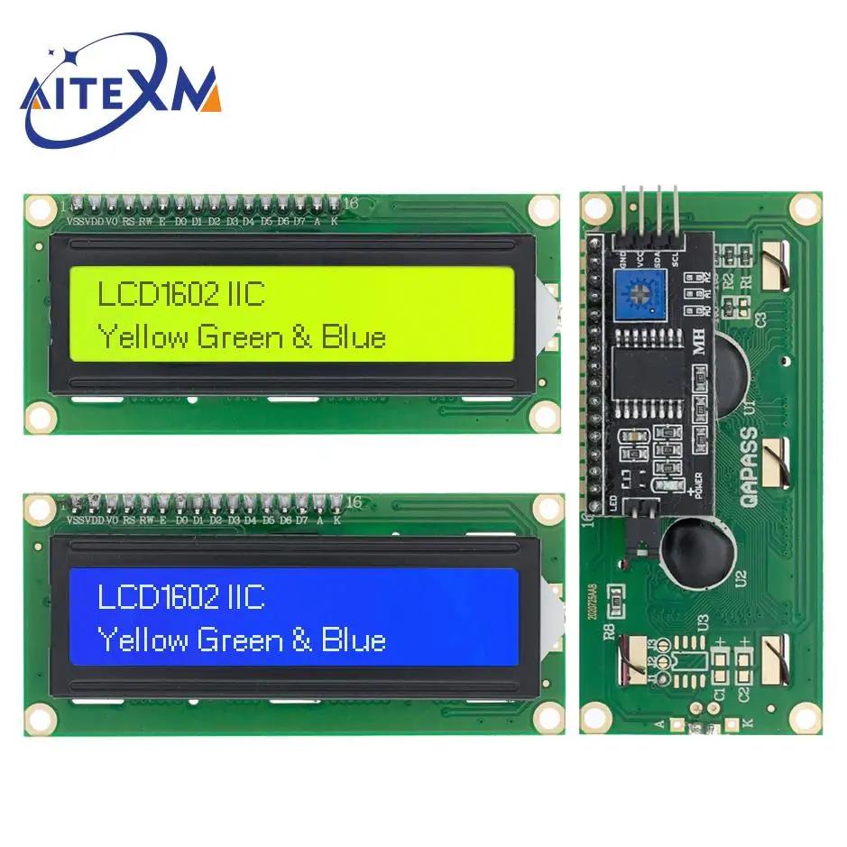 HOPP1602-Écran LCD Bleu/Jaune Vert, Wild 5V pour Ardu37, 16x2, Rick PCF8574T PCF8574 IIC I2C, 1602