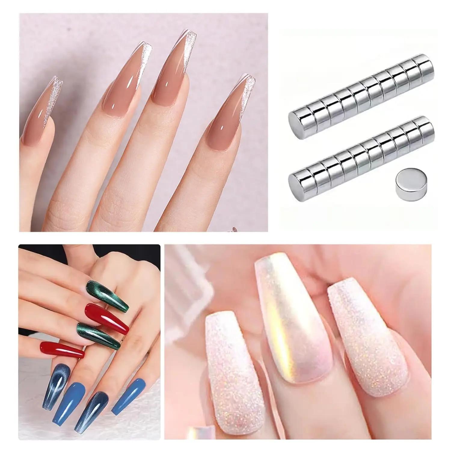 10 pièces/50 pièces petits aimants faux conseils coupe-bord pointe oeil de chat aimants outil de man