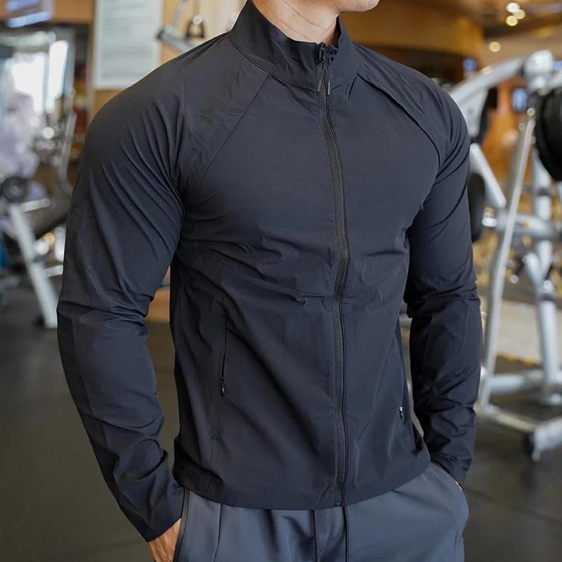 Veste de course imperméable à séchage rapide pour hommes et femmes, vêtements coupe-vent, fitness, g