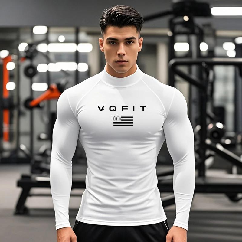 Hommes course T-shirts automne Fitness à manches longues Sport chemise Jogging vêtements de Sport vê
