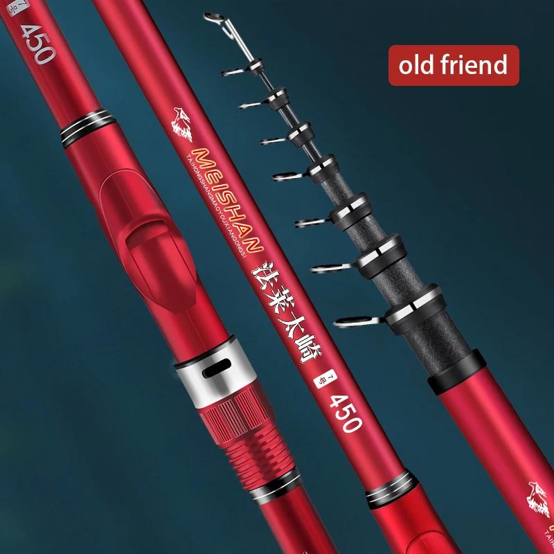 Nouvelle canne à pêche en carbone 5.3M 6.0M ultra-léger ultra-dur portable canne à pêche télescopiqu