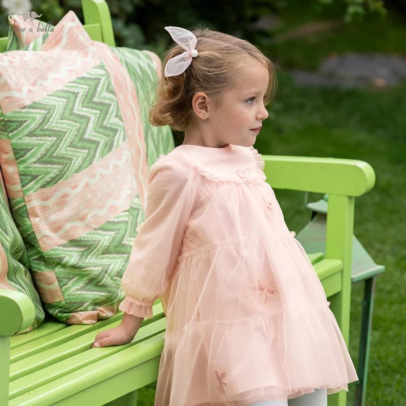 Dave Bella – robe de princesse en maille pour filles, nouvelle collection printemps 2021, breloque p