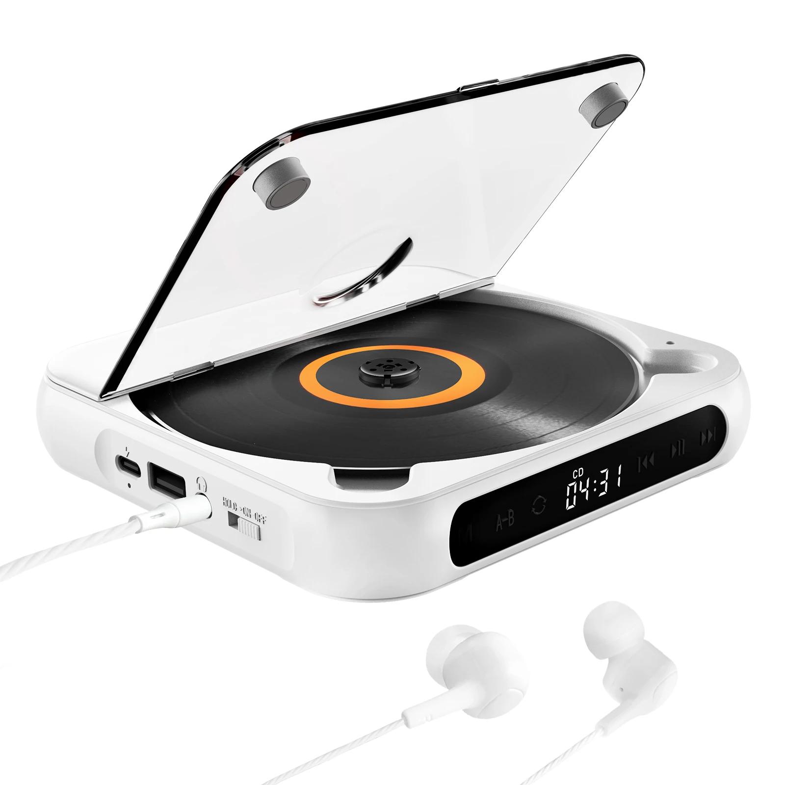 Lecteur CD KC918 - Haut-parleur Bluetooth portable, écran LED, lecteur stéréo, qualité sonore HIFI,