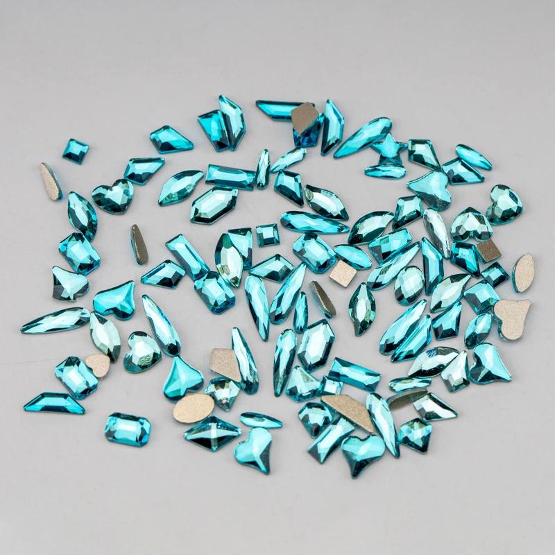 VDD 100/500 pièces nouvelle couleur forme mixte verre cristal Strass Flatback Strass paillettes bril