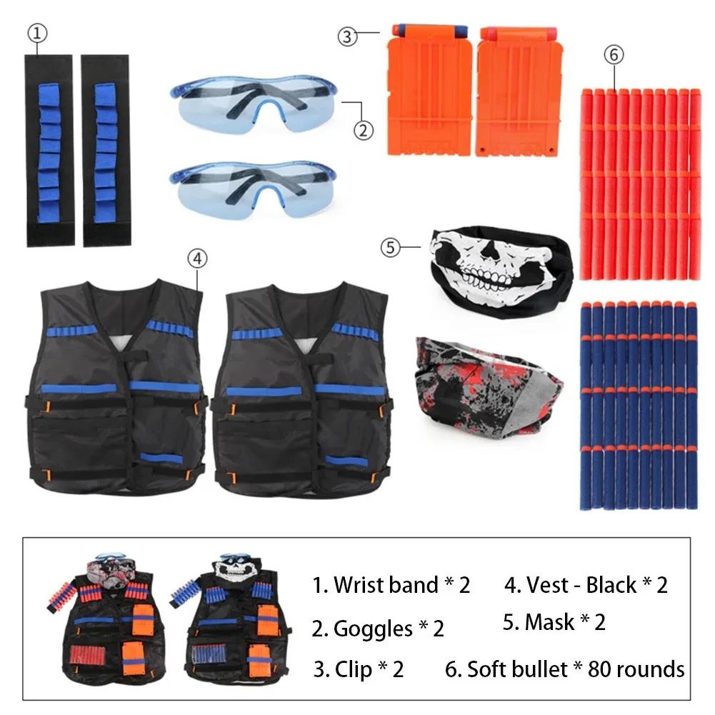 Kit de Support Dulglaseimed avec Balles pour Enfants - Jeu Plein Air Nerf N-Strike Elite