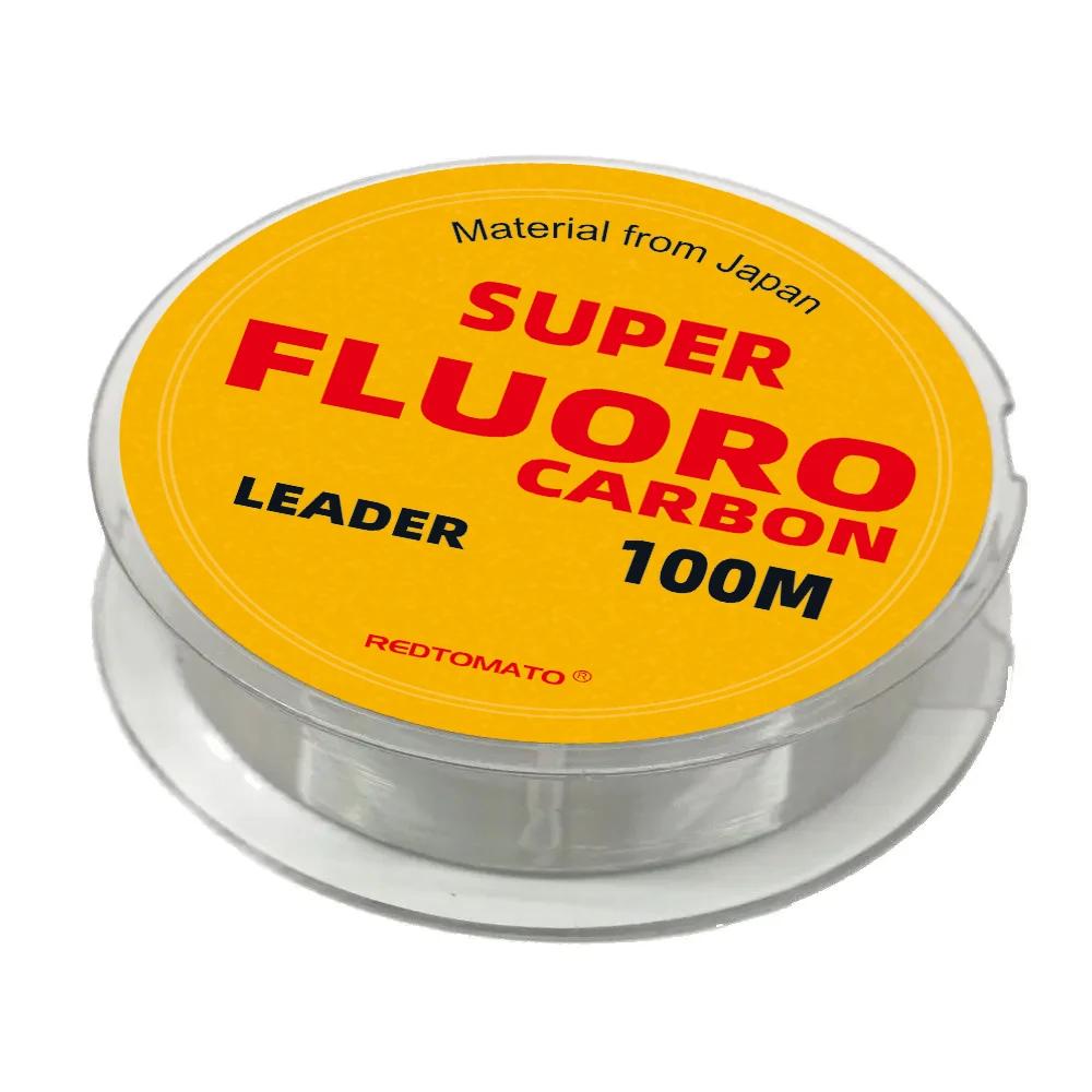 Ligne de pêche enduit de fluorocarbone 100M/220M ligne de Leader en Fiber de carbone transparente li