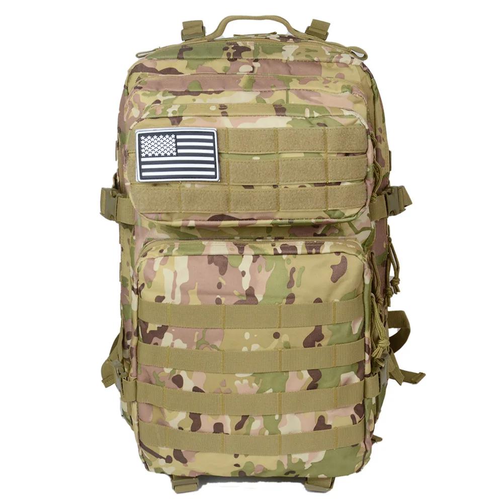 Sac à dos tactique de randonnée, de sport et de camping camouflage, grande capacité 50 litres 900D,