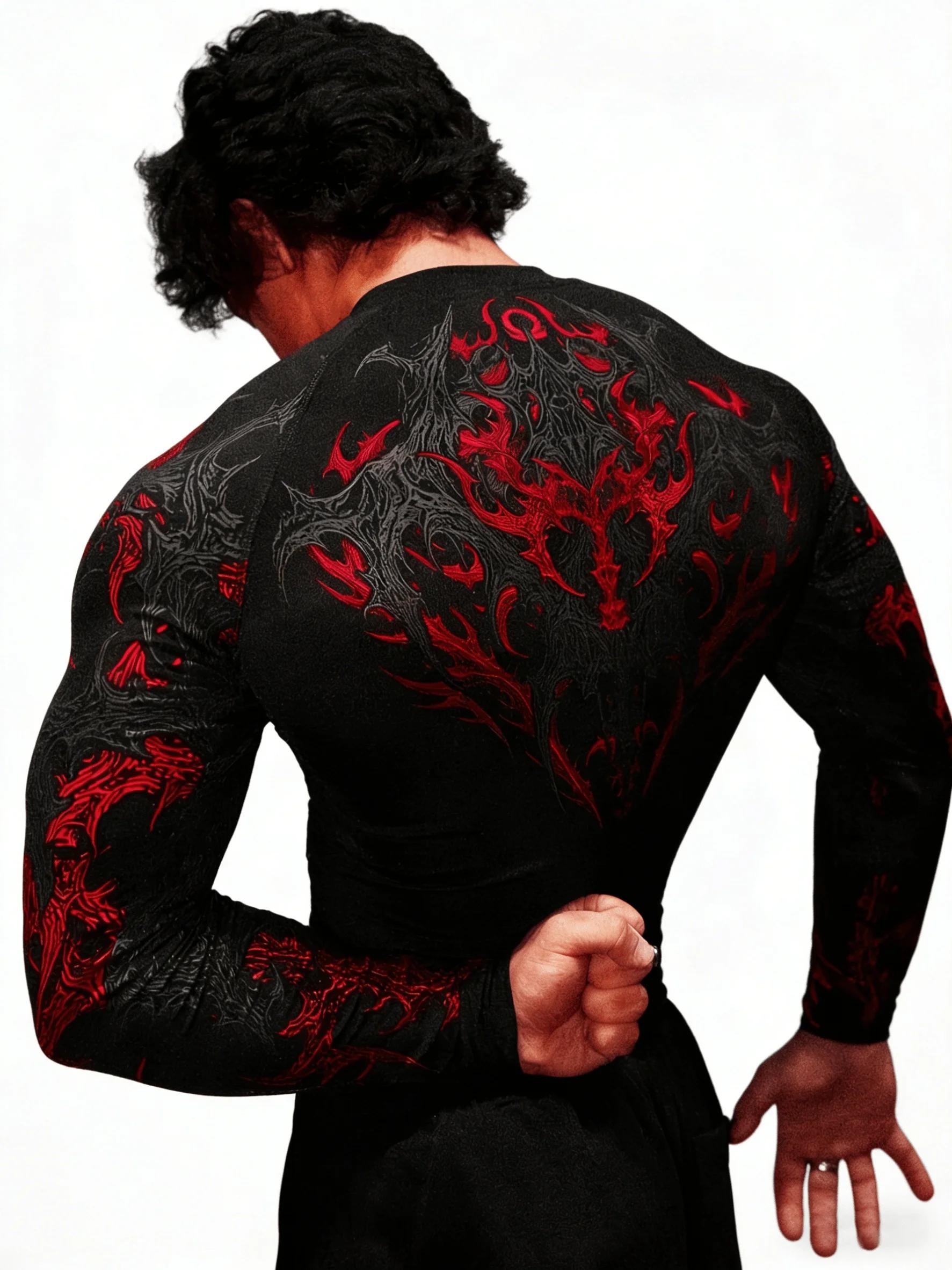 Nouveau T-shirt moulant à manches longues 2026, haute élasticité, idéal pour la musculation, la cour