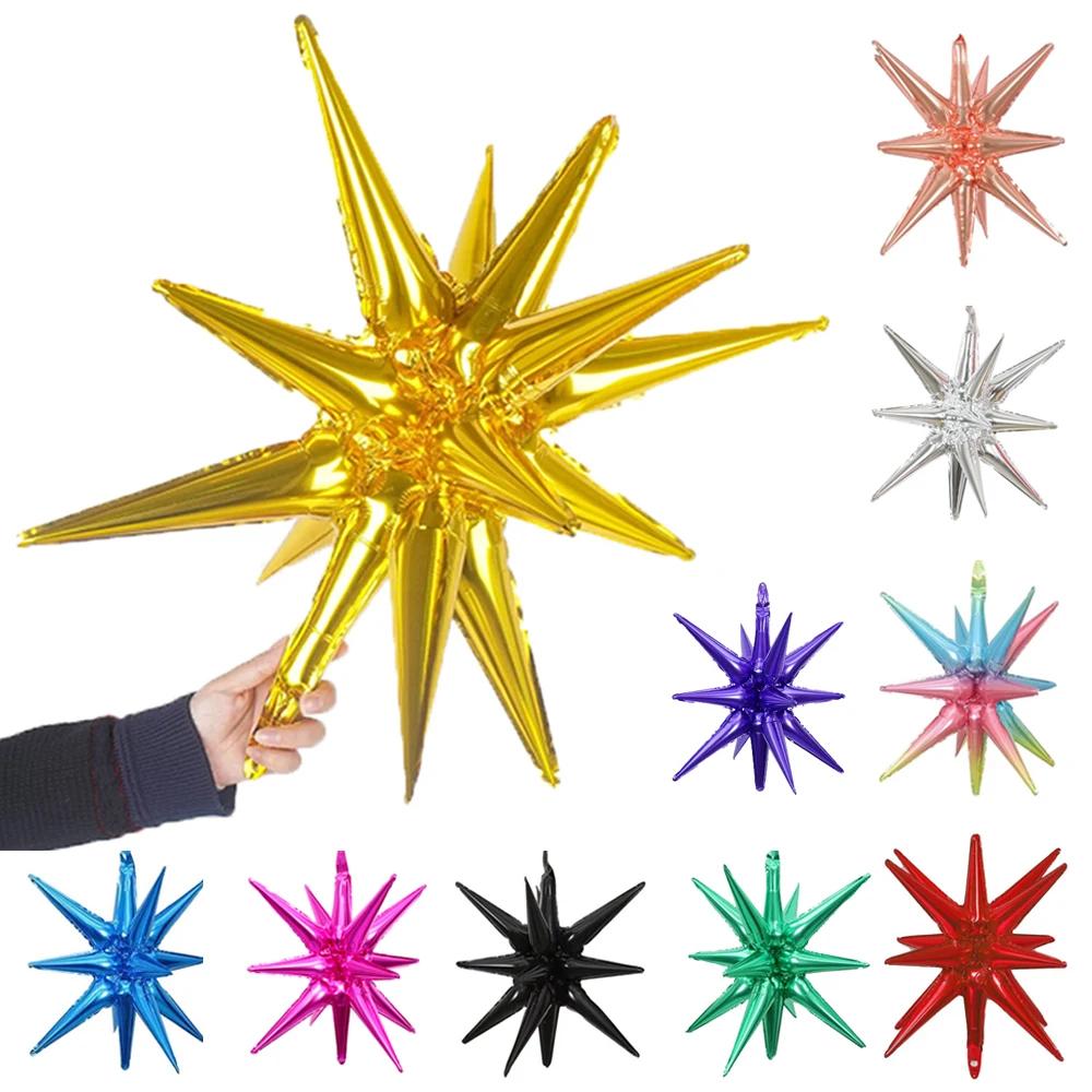 1/2/5 pièces ballons Starbust or Rose argent or Explosion étoile feuille ballon pour anniversaire no