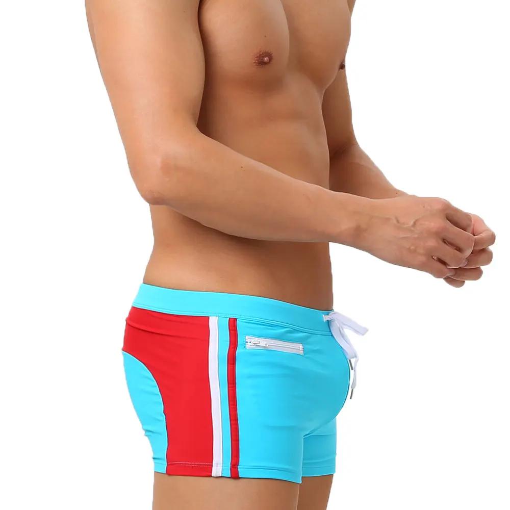 Maillots de bain pour hommes avec maillot de bain push-up Boxer avec poche hi-q Sexy hommes respiran