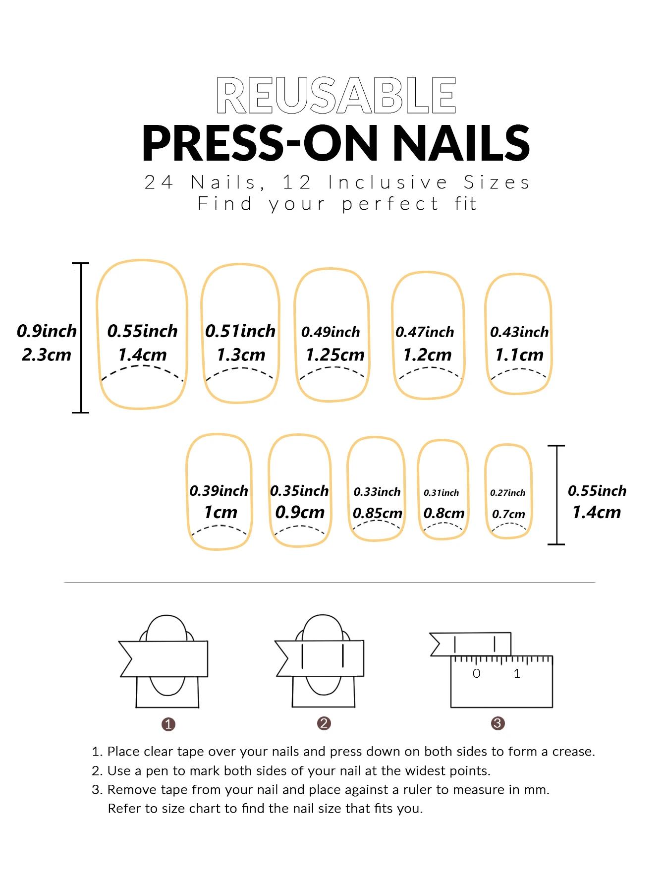 Faux ongles à paillettes pour femmes et filles, 24 pièces/ensemble, nickel é scintillant, rose, noir