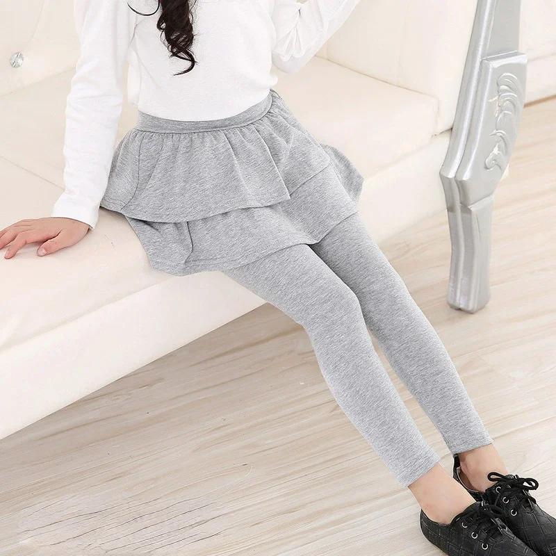 Printemps automne coton chaud fille Leggings jupe-pantalon gâteau jupe enfants leggings enfants fill